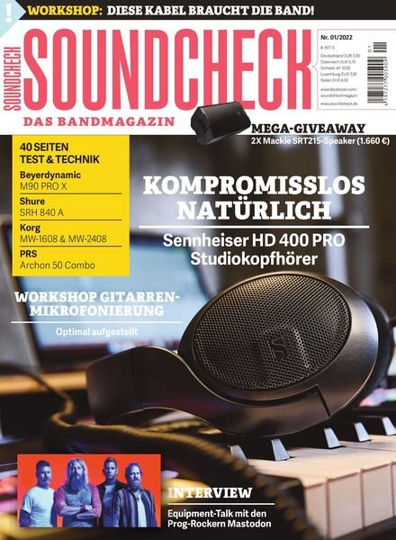 SOUNDCHECK – 31 Januar 2022 Cover