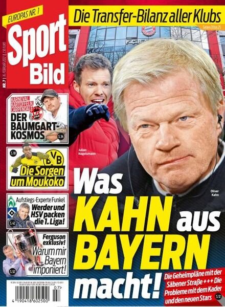 Sport Bild – 16 Februar 2022 Cover