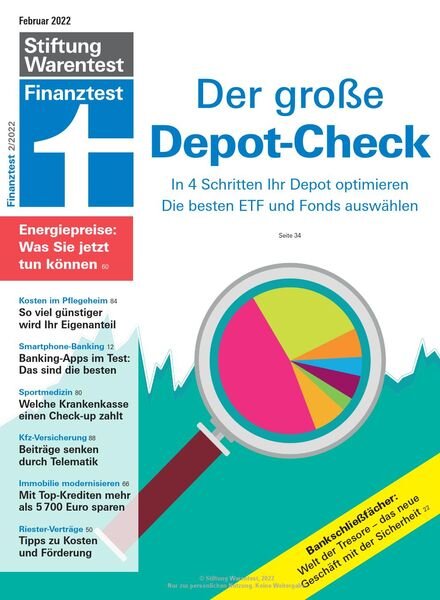 Stiftung Warentest Finanztest – Februar 2022 Cover