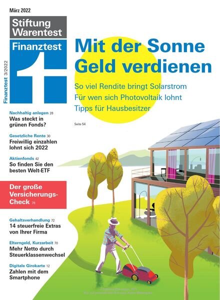 Stiftung Warentest Finanztest – Marz 2022 Cover