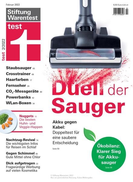 Stiftung Warentest Test – Februar 2022 Cover