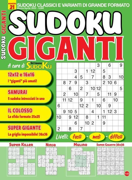 Sudoku Giganti – febbraio 2022 Cover