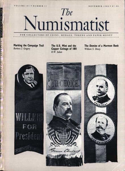 The Numismatist – November 1988 Cover