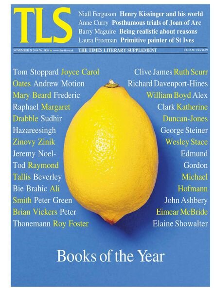 The Times Literary Supplement – 28 November 2014 Cover