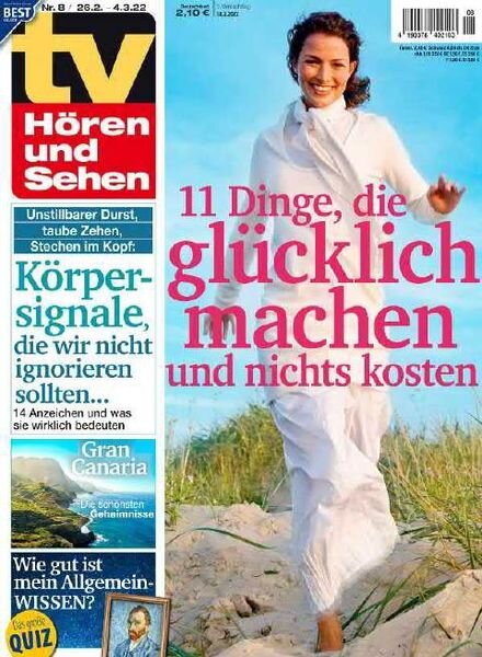 TV HOren und Sehen – 18 Februar 2022 Cover