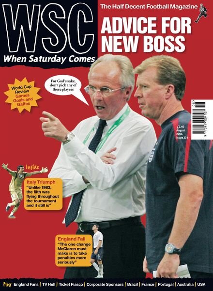 When Saturday Comes – August 2006 Cover