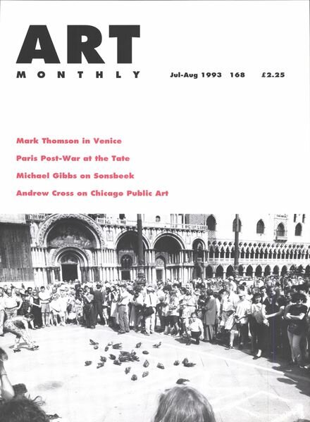 Art Monthly – July-August 1993 Cover