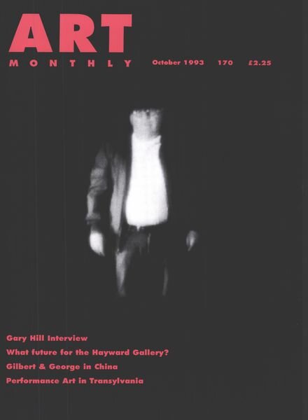 Art Monthly – October 1993 Cover