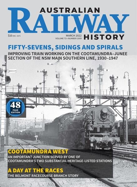 Australian Railway History – March 2022 Cover