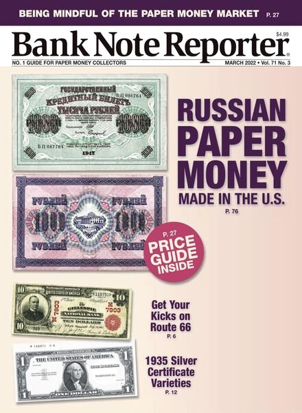 Bank Note Reporter – March 2022 Cover