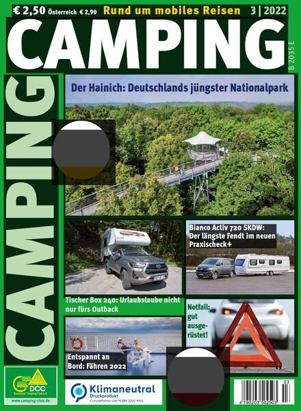 Camping Germany – Marz 2022 Cover