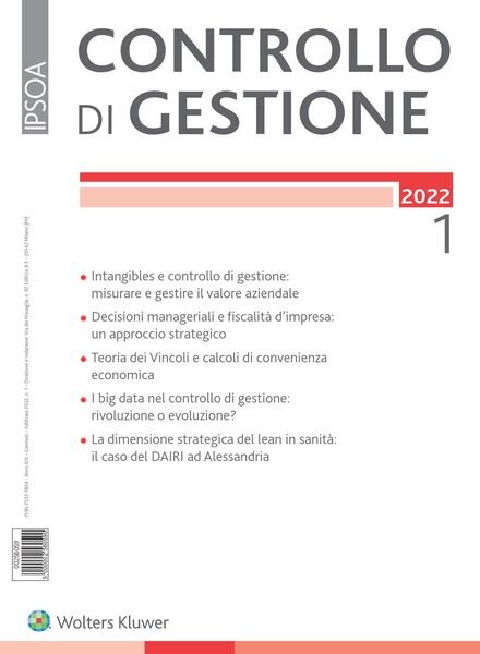 Controllo di gestione – Gennaio 2022 Cover