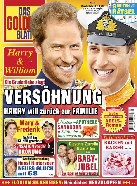 Das Goldene Blatt – 19 Februar 2022 Cover