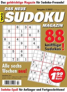 Das Neue Sudoku – Nr 2 2022
