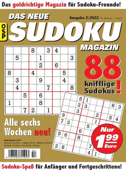 Das Neue Sudoku – Nr 2 2022 Cover