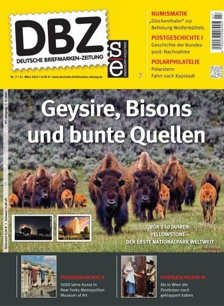 Deutsche Briefmarken-Zeitung – 21 Marz 2022 Cover