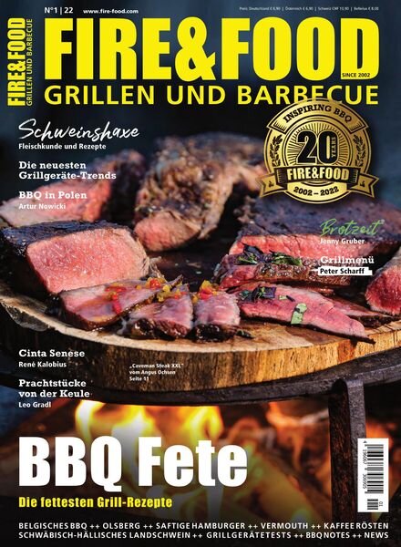 Fire & Food Grillen und Barbecuen – Februar 2022 Cover
