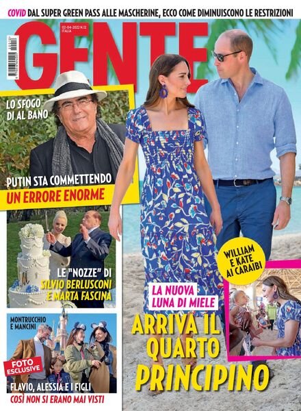 Gente Italia – 02 aprile 2022 Cover