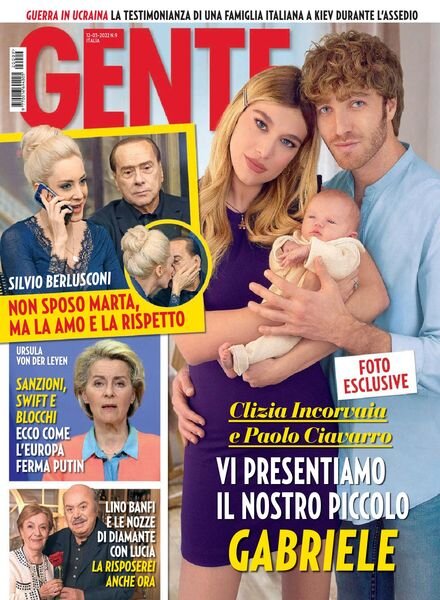Gente Italia – 12 marzo 2022 Cover