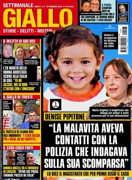 Giallo – 23 Febbraio 2022 Cover