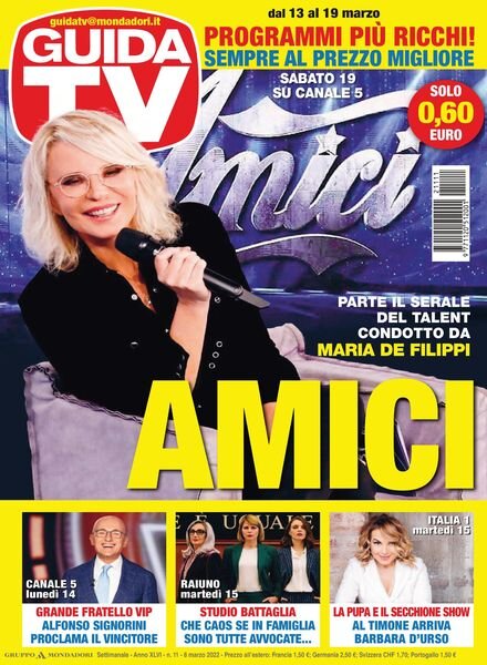 GuidaTV – 08 marzo 2022 Cover