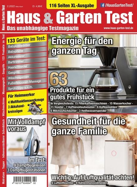 HAUS & GARTEN TEST – Februar 2022 Cover