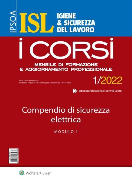 Igiene & Sicurezza del Lavoro Corsi – Gennaio 2022 Cover