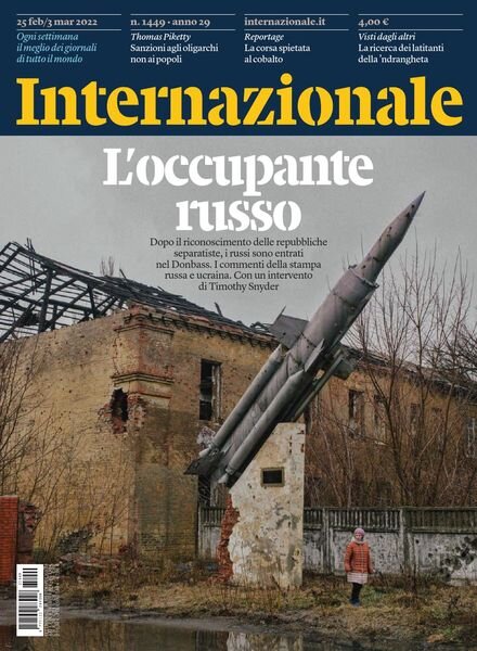 Internazionale – 25 Febbraio 2022 Cover