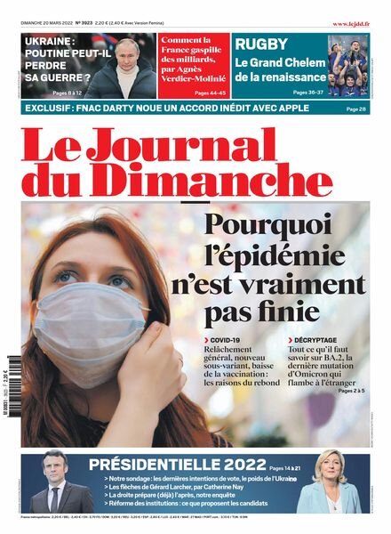 Le Journal du Dimanche – 20 mars 2022 Cover