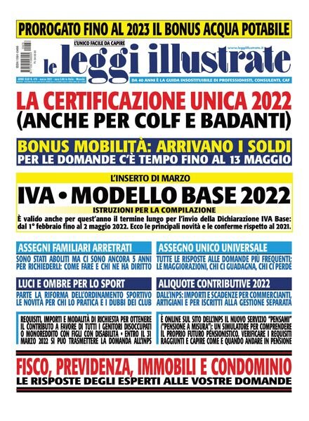 Leggi Illustrate – marzo 2022 Cover