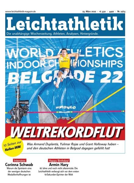Leichtathletik – 22 Marz 2022 Cover