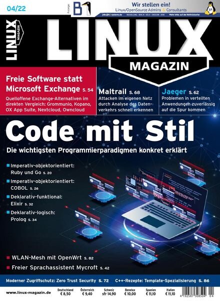 Linux-Magazin – April 2022 Cover