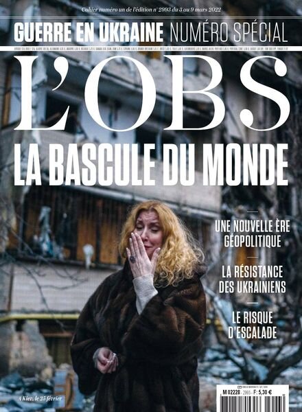 L’Obs – 3 Mars 2022 Cover