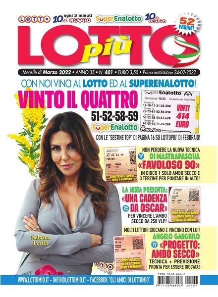 Lottopiu – Marzo 2022 Cover