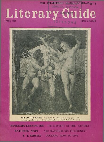 New Humanist – The Literary Guide April 1955 Cover