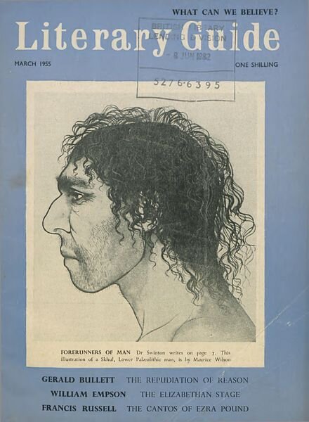 New Humanist – The Literary Guide March 1955 Cover