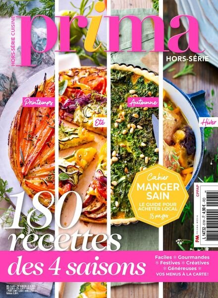 Prima – Hors-Serie Cuisine N 61 – Mars-Avril 2022 Cover