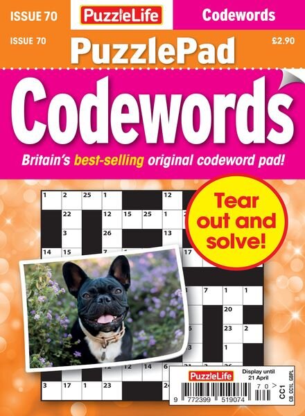PuzzleLife PuzzlePad Codewords – 24 March 2022 Cover