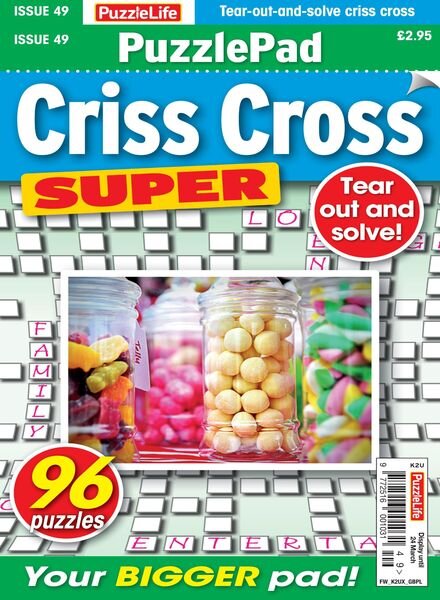 PuzzleLife PuzzlePad Criss Cross Super – 24 February 2022 Cover