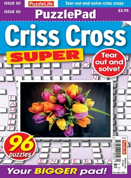 PuzzleLife PuzzlePad Criss Cross Super – 24 March 2022 Cover