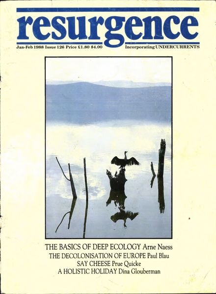 Resurgence & Ecologist – Resurgence 126 – January-February 1988 Cover