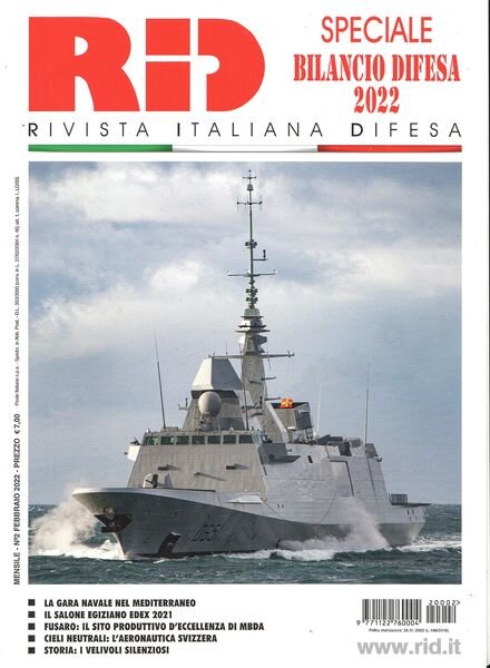 Rivista Italiana Difesa – Febbraio 2022 Cover