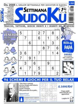 Settimana Sudoku – 09 marzo 2022