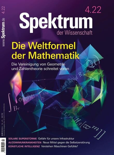Spektrum der Wissenschaft – 19 Marz 2022 Cover