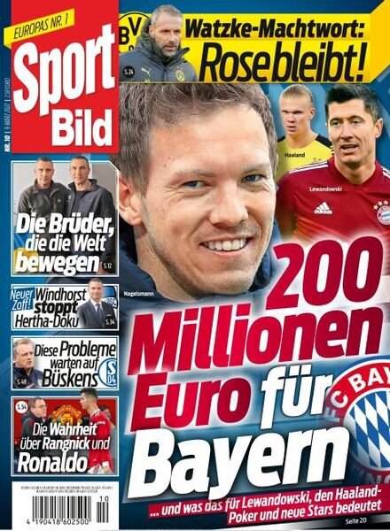 Sport Bild – 09 Marz 2022 Cover