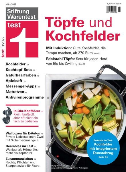 Stiftung Warentest Test – Marz 2022 Cover