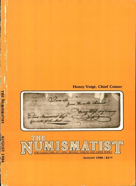 The Numismatist – August 1986 Cover