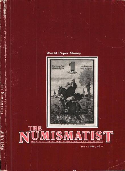 The Numismatist – July 1986 Cover