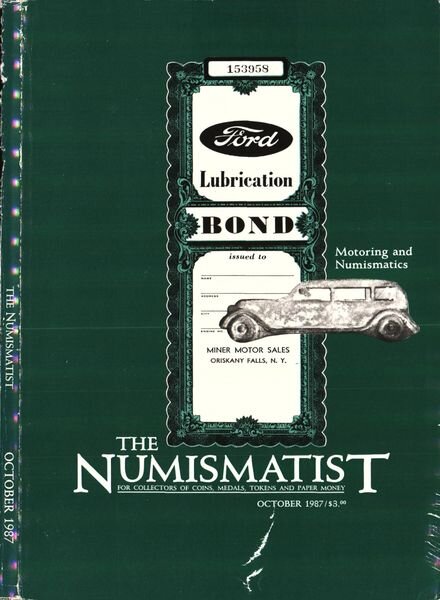 The Numismatist – October 1987 Cover