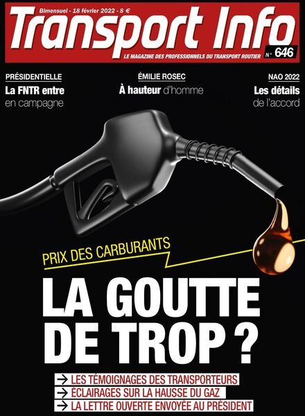 Transport Info – 18 Fevrier 2022 Cover